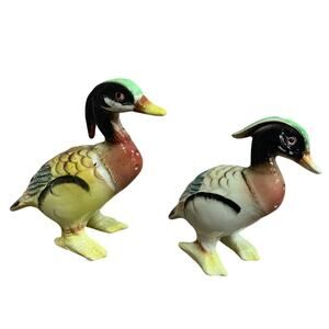Vintage Ceramic Pheasant Game Bird Duck Grouse Salt Pepper Shaker Set